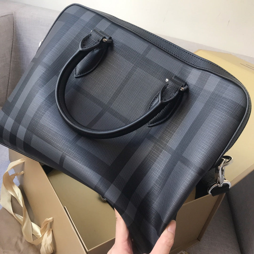 B-Berry - BB  London Check And Briefcase For Men, Bags 14.6in/37LO 80139481