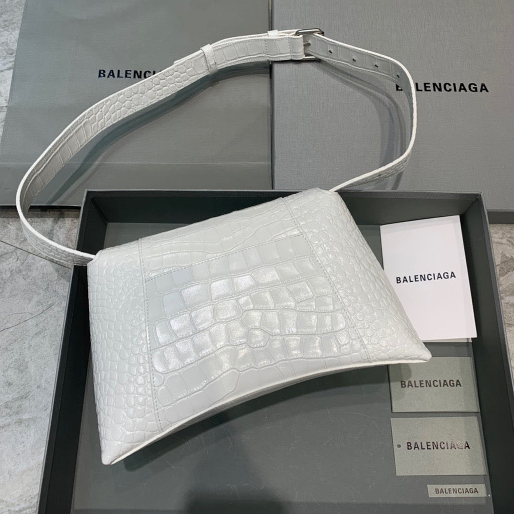 BLN-Ciaga Downtown Small Shoulder Bag In White, For Women,  Bags 11.8in/30LO