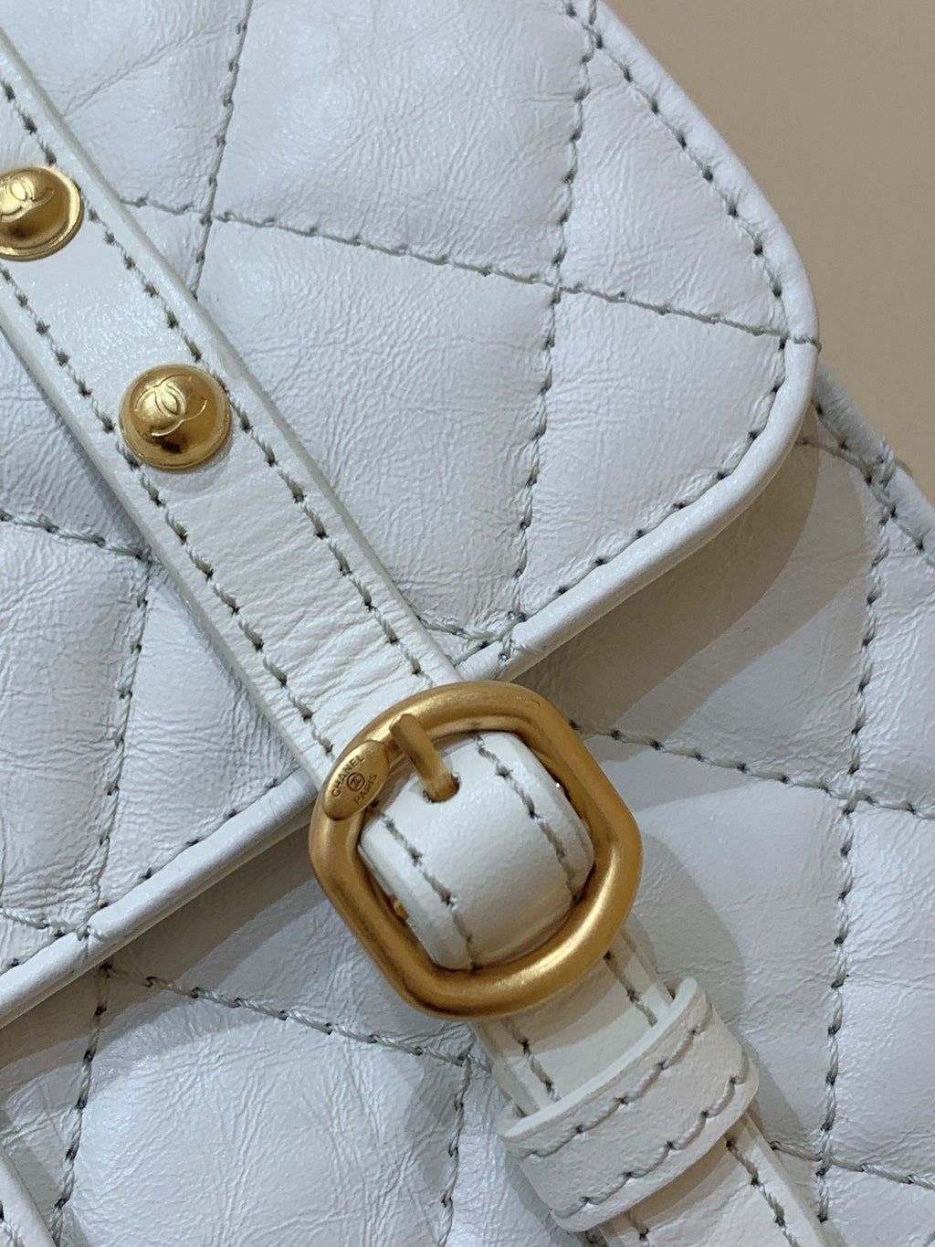 CHL -  Co Co Shoulder Bag Gold Chain White For Women 9.8in/25LO