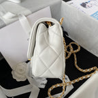 CHL - Small Flap Bag Gold Hardware White For Women Handbags, Shoulder Bags 7.9in/20LO AS3450