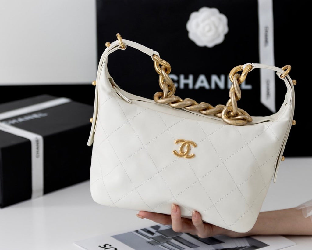 CHL - Medium Hobo Bag White For Women 11in/28LO