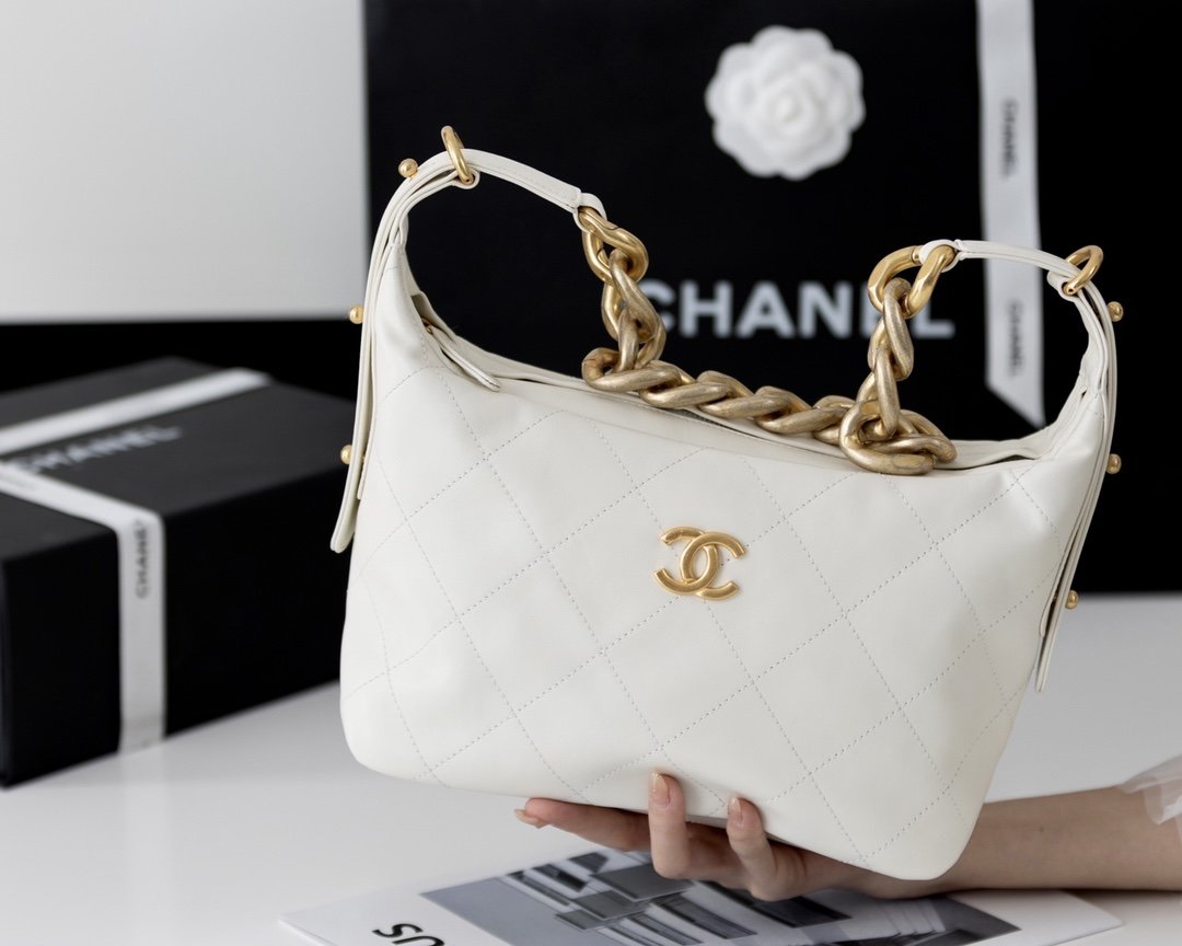 CHL - Medium Hobo Bag White For Women 11in/28LO