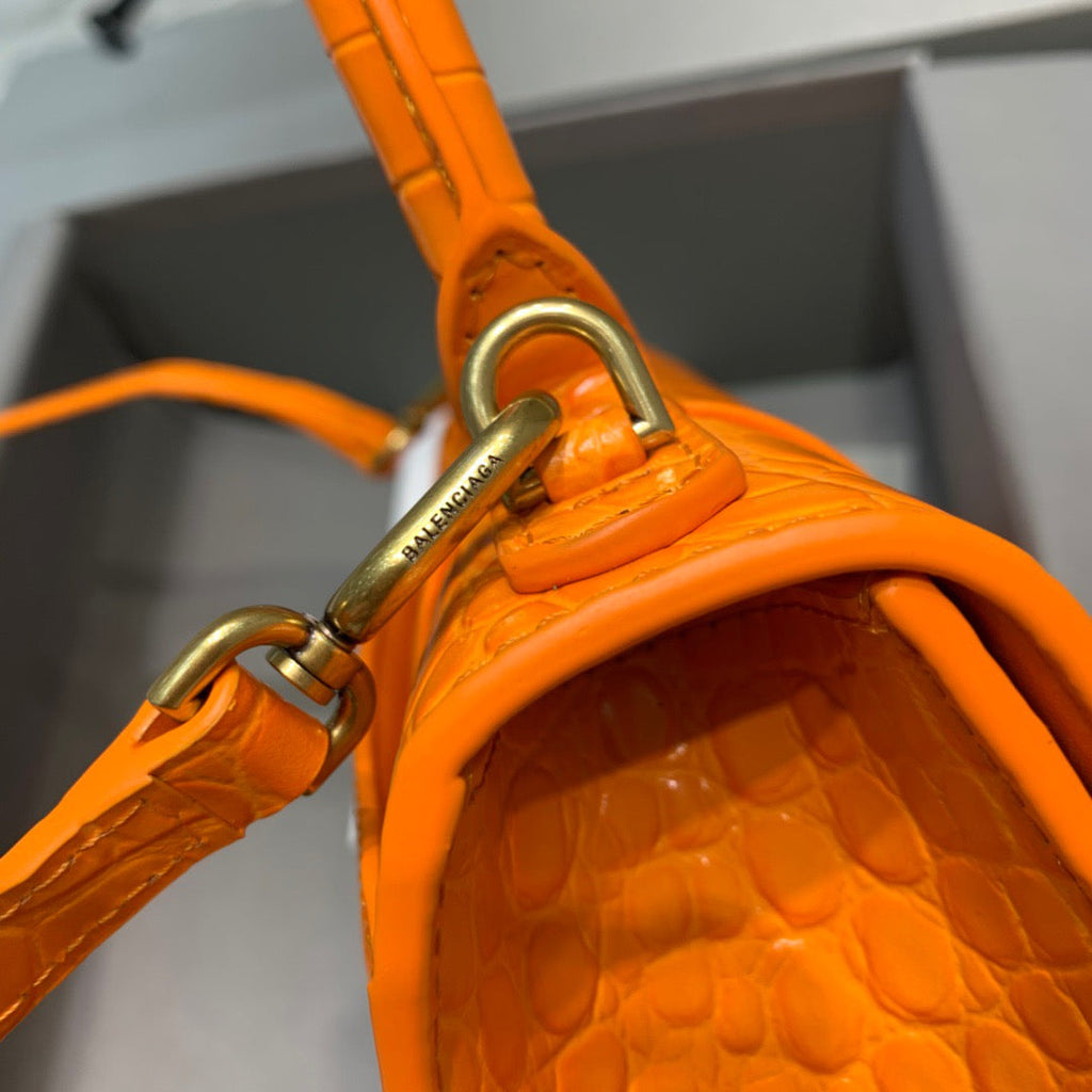 BLN-Ciaga Hourglass XS Handbag In Orange, For Women,  Bags 7.4in/19LO