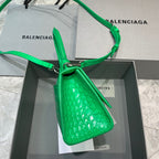 BLN-Ciaga Hourglass XS Handbag In Bright Green, For Women,  Bags 7.4in/19LO