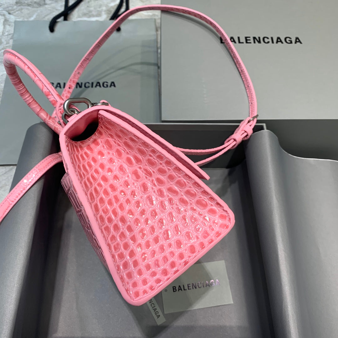 BLN-Ciaga Hourglass Small Handbag In Dark Pink, For Women,  Bags 9in/23LO