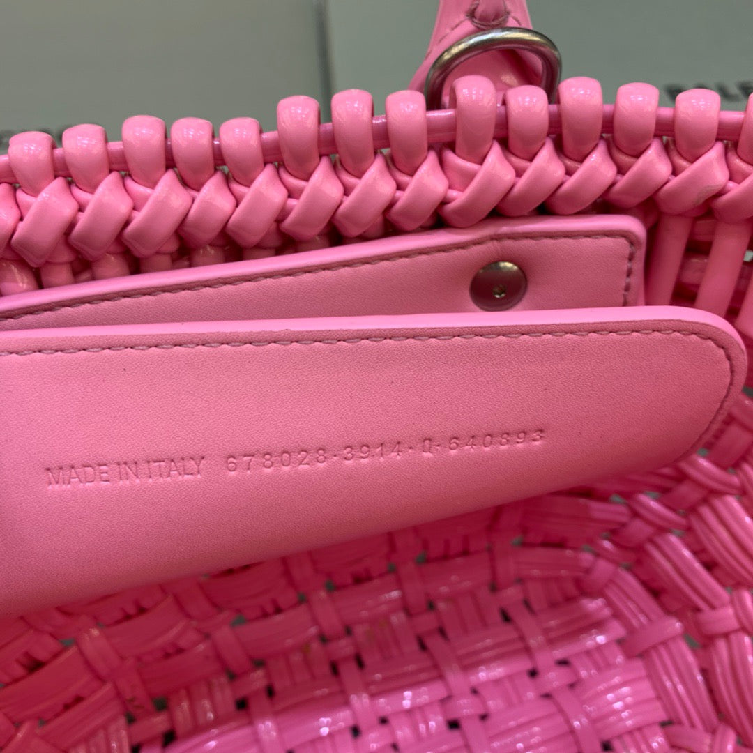 BLN-Ciaga Bistro XS Basket With Strap In Pink, For Women,  Bags 16.1in/41LO 6713422IE3Y5812