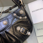 BLN-Ciaga Le Cagole Mini Bag With Chain Black, For Women,  Bags 8.2in/21LO 69581423EJY1000