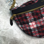 BLN-Ciaga Souvenir XXS Belt Bag In Checkered Red, For Women,  Bags 11.8in/30LO