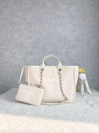 CHL - Small Shopping Bag SilLusso Official - Hardware Cream For Women Handbags, Shoulder Bags 15.2in/39LO AS3257