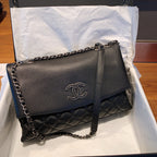 CHL - Flap Bag With Top Handle Black Bag For Women 32LO/12.5in