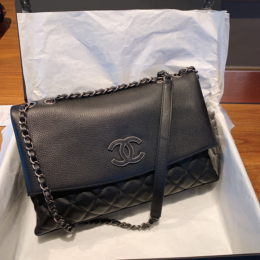 CHL - Flap Bag With Top Handle Black Bag For Women 32LO/12.5in