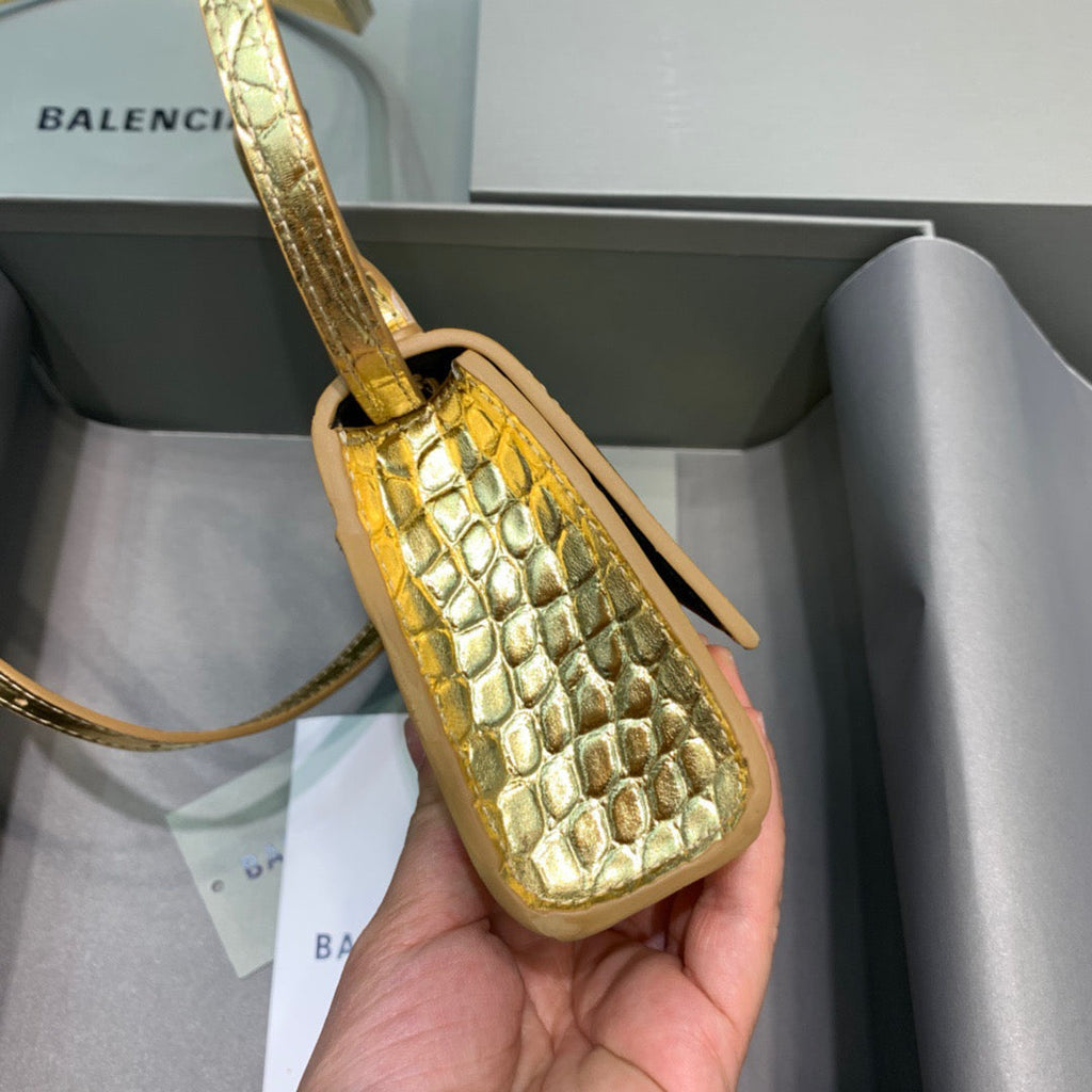 BLN-Ciaga Hourglass Mini Handbag In Gold, For Women,  Bags 4.7in/12LO