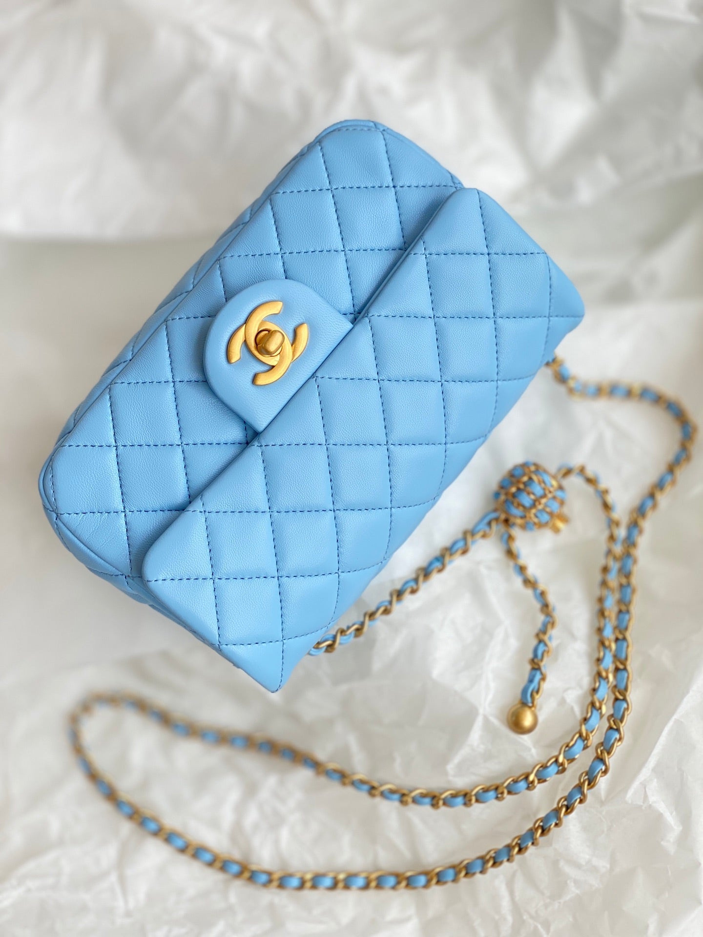 CHL - Mini Flap Bag Blue For Women Bags 7.9in/20LO