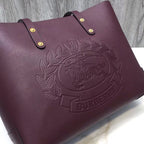 B-Berry - BB  Small Embossed Crest Tote Purple For Women, Bags 13.8in/35LO