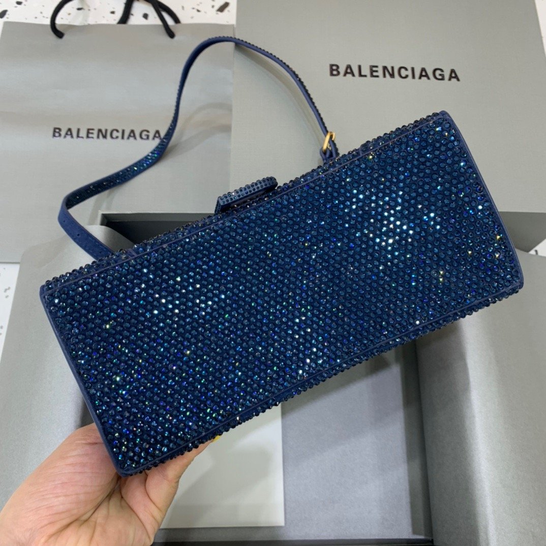 BLN-Ciaga Hourglass Small Handbag In Dark Blue, For Women,  Bags 9in/23LO