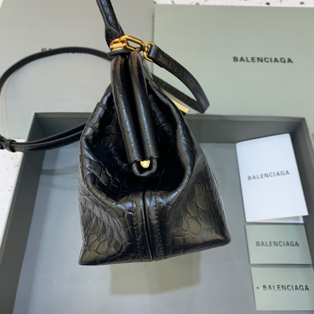 BLN-Ciaga Small Editor  Bag In Black, For Women,  Bags 13in/33LO