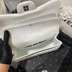 CHL - Large Classic Handbag SilLusso Official - Hardware White For Women Handbags, Shoulder Bags 11.8in/30LO