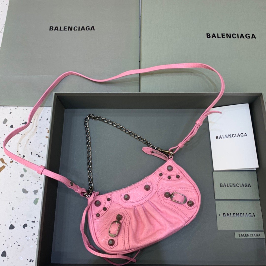 BLN-Ciaga Le Cagole Mini Bag With Chain Light Pink, For Women,  Bags 8.2in/21LO