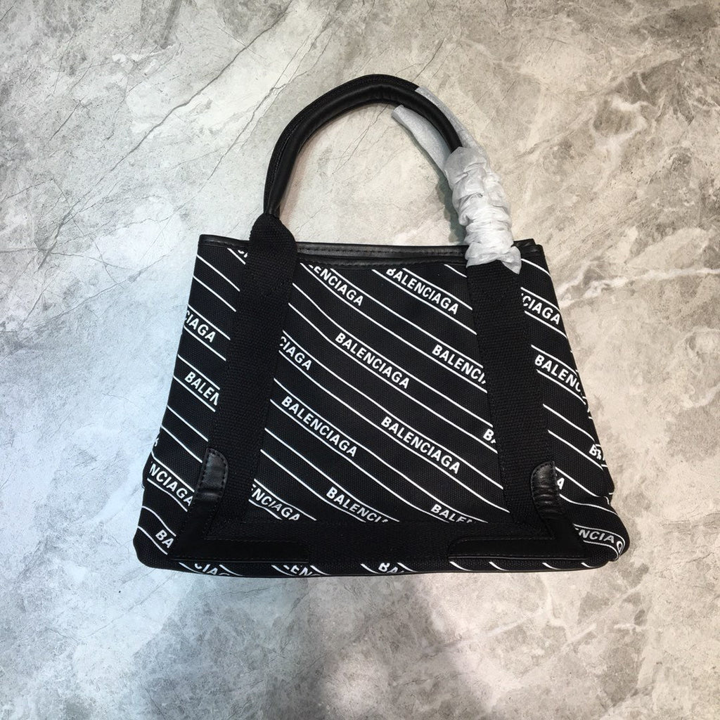 BLN-Ciaga Navy Small Cabas Tote Bag In Black, For Women,  Bags 18.5in/47LO