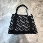 BLN-Ciaga Navy Small Cabas Tote Bag In Black, For Women,  Bags 18.5in/47LO