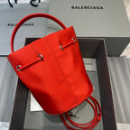 BLN-Ciaga Le Cagole Medium Bucket Bag In Red, For Women,  Bags 11.8in/30LO