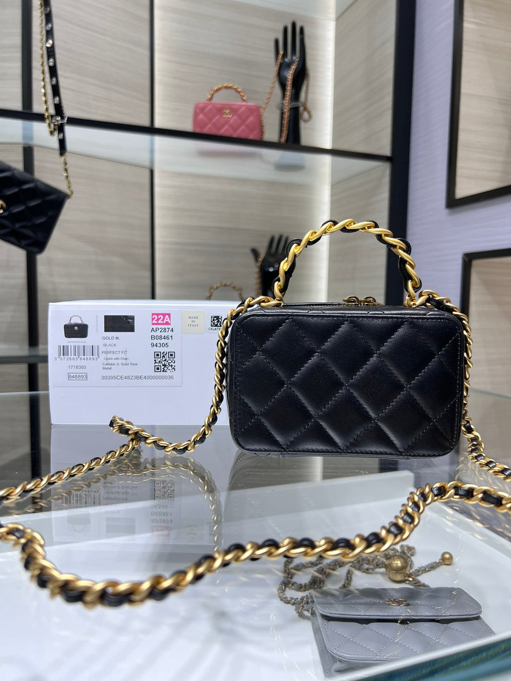 CHL - Vanity With Chain Black Bag For Women 9LO/3.5in AP2920 B08811 94305
