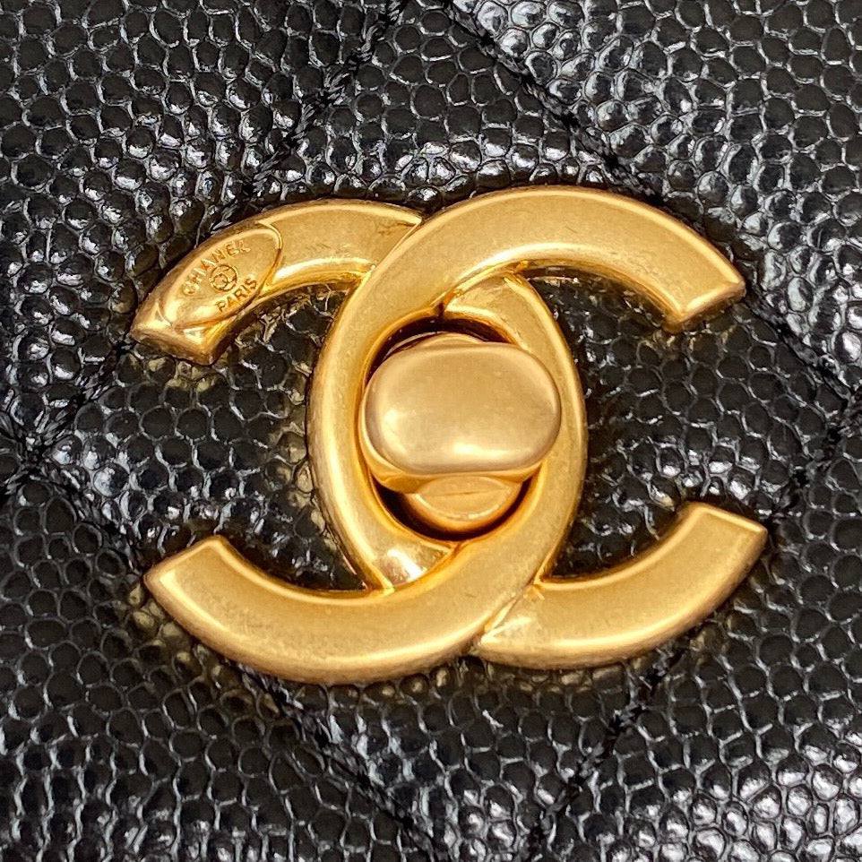 CHL -  Clutch With Chain Gold Hardware Black For Women Handbags, Shoulder Bags 7.1in/18LO AP2860