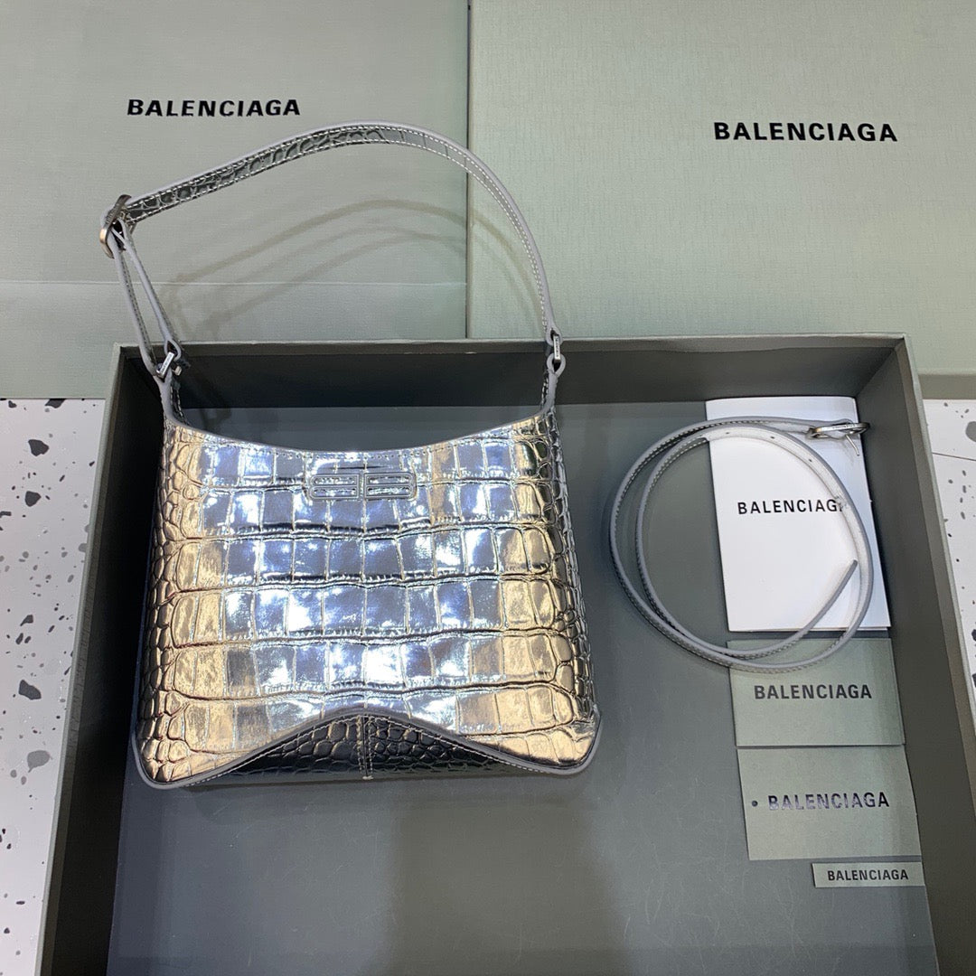 BLN-Ciaga XX Small Hobo Bag In SilLUSSO OFFICIAL - , For Women,  Bags 7.8in/20LO 6955892109E8110
