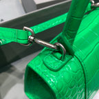 BLN-Ciaga Hourglass XS Handbag In Bright Green, For Women,  Bags 7.4in/19LO