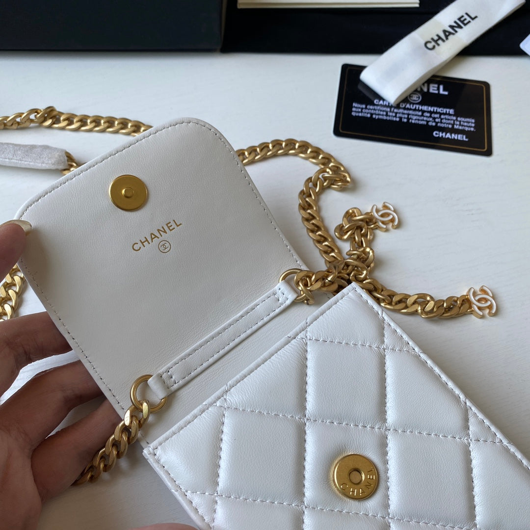CHL - Phone Holder White Bag For Women 15LO/6in