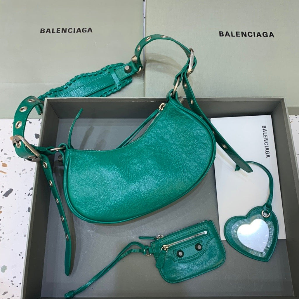 BLN-Ciaga Le Cagole XS Shoulder Bag In Green, For Women,  Bags 10.2in/26LO