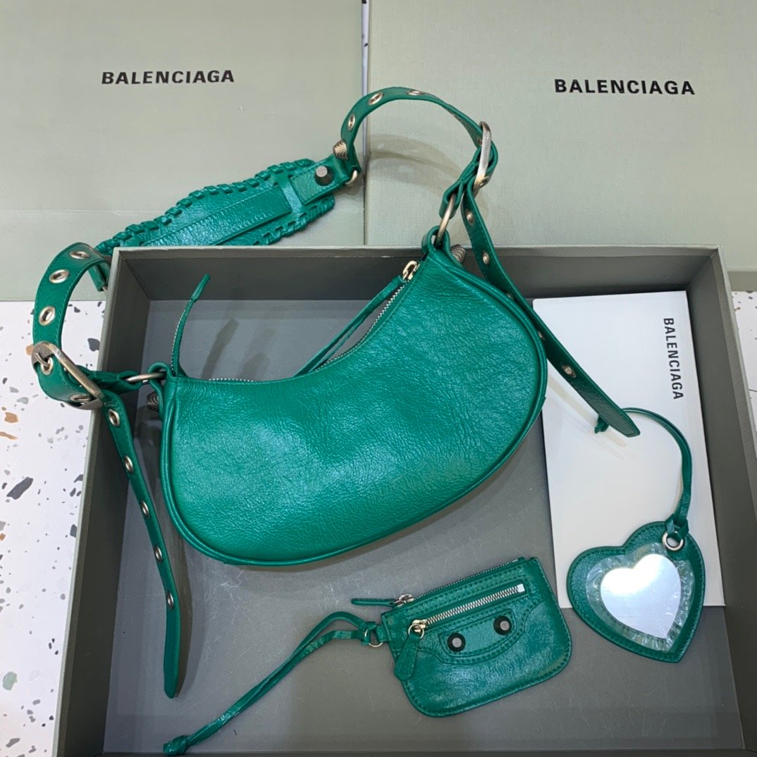 BLN-Ciaga Le Cagole XS Shoulder Bag In Green, For Women,  Bags 10.2in/26LO