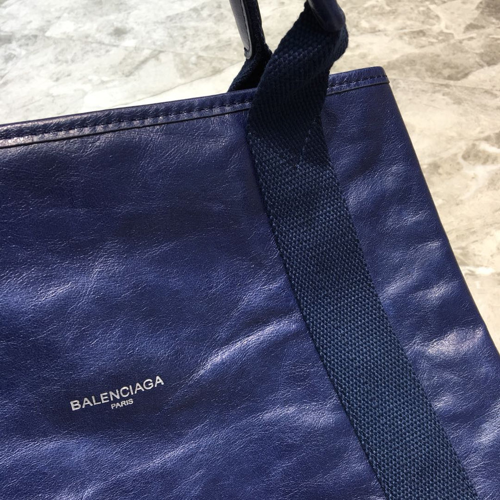 BLN-Ciaga Navy Medium Cabas Tote Bag In Blue, For Women,  Bags 14.1in/36LO