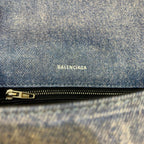 BLN-Ciaga Hourglass Small Handbag In Blue Denim Printed, For Women,  Bags 9in/23LO 5935462104W9064