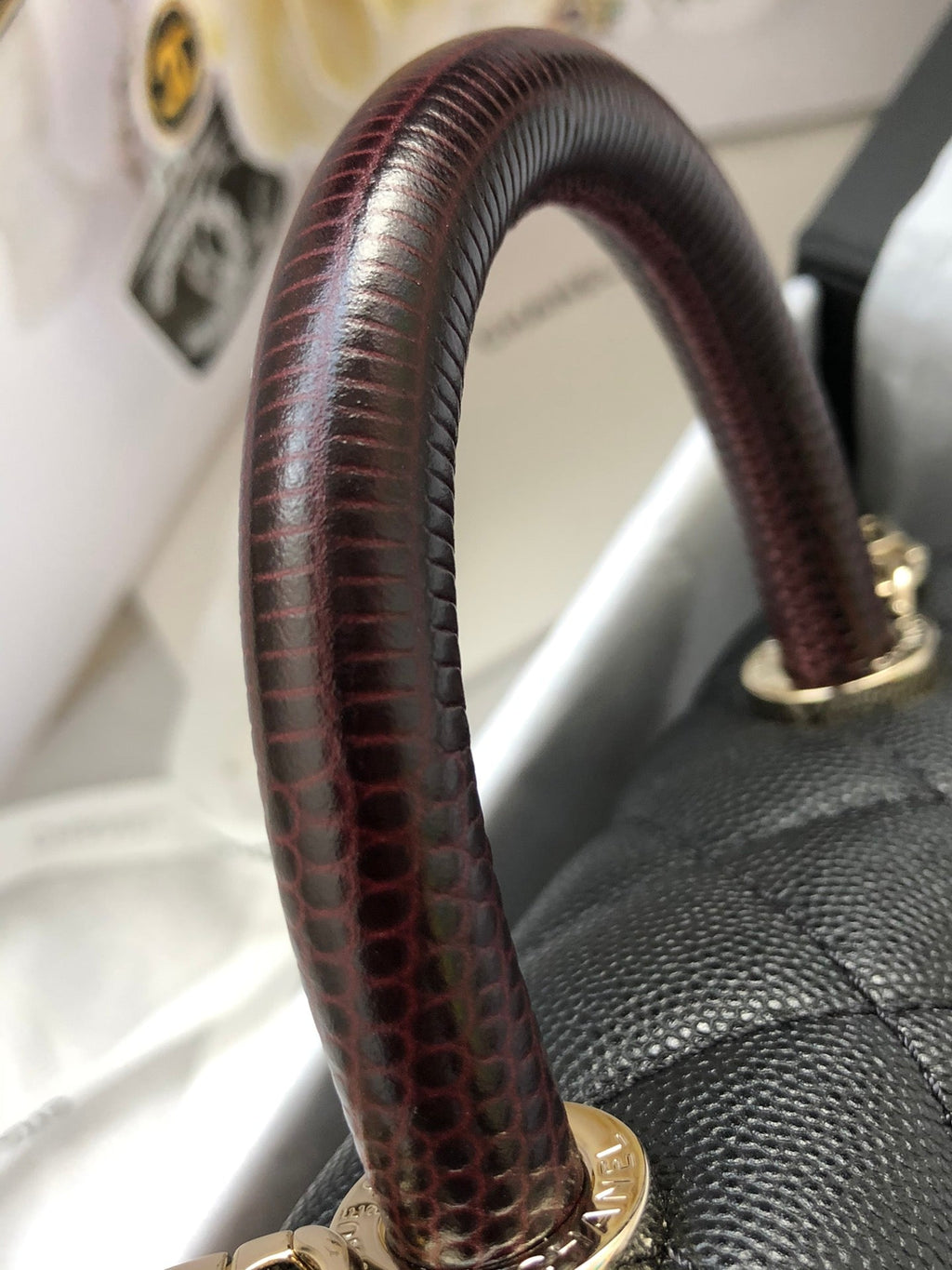 CHL -  Classic Mini Flapbag Top Handle Black For Women 7.5in/19LO
