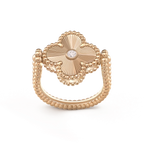 CLOVER RIVERSIBLE PINK GOLD RING