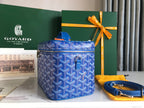 M VANITY CASE 20 IN BLUE GOYARDINE CANVAS