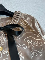CC 25 Bowknot Suit Brown Polyester Fiber