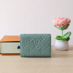 LV Envelope Business Card Holder Monogram Grained Taurillon Cowhide