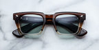 SQUARE SUNGLASSES 592596 IN BROWN MIXD WHITE ACETATE