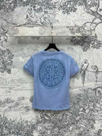 Loewe 25 Hollow Lace Short Sleeves t-shir Cotton