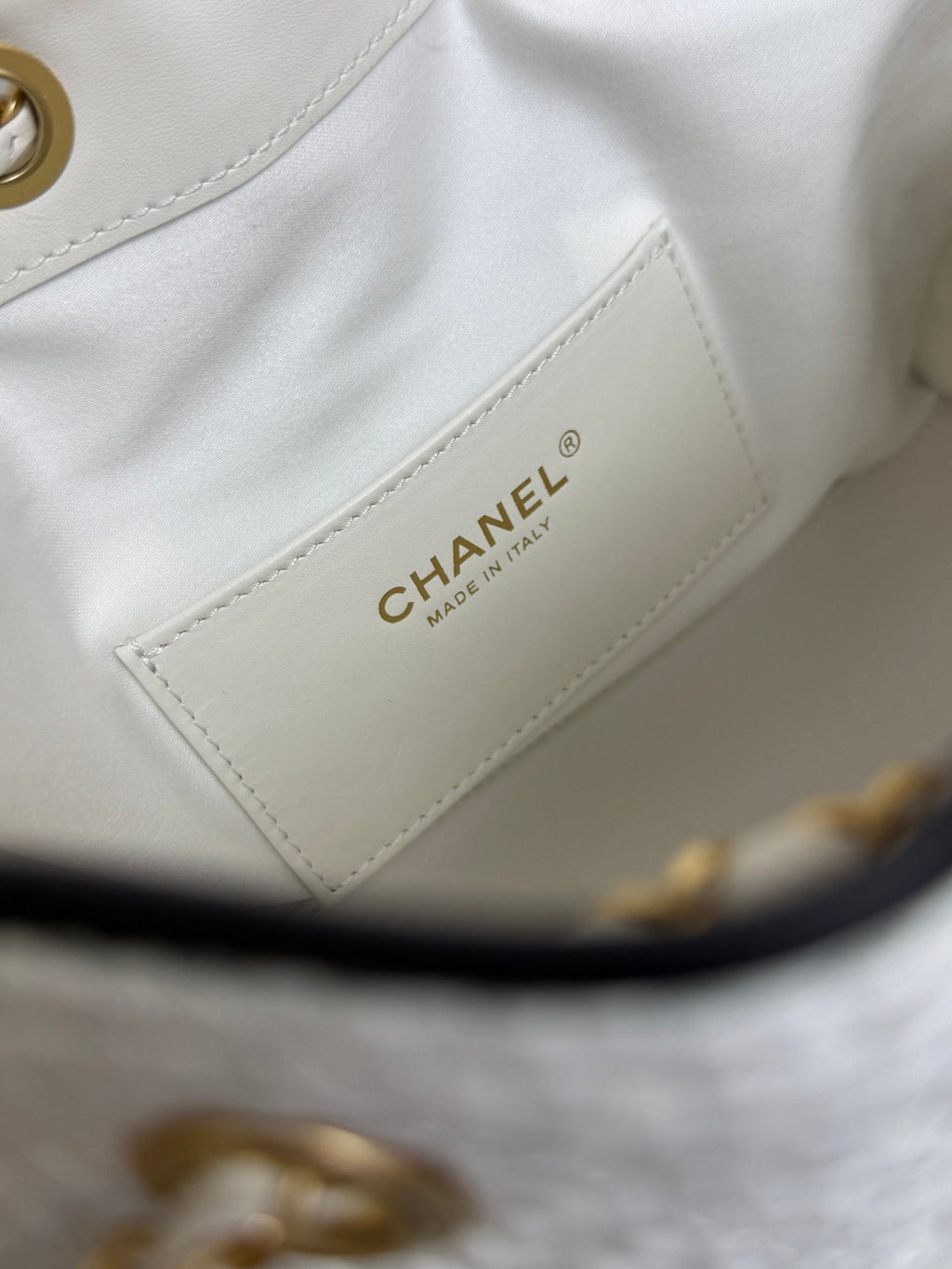 Chanel 2026 Hobo Bag 30cm White in Straw Weaving
