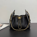 Chanel 2026 Hobo Bag 22cm Black in Straw Weaving
