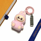 LV Pink Wool Labubu Charm