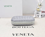 Bottega Veneta 2026 Knot Clutch 20cm Silver Gold Woven Leather