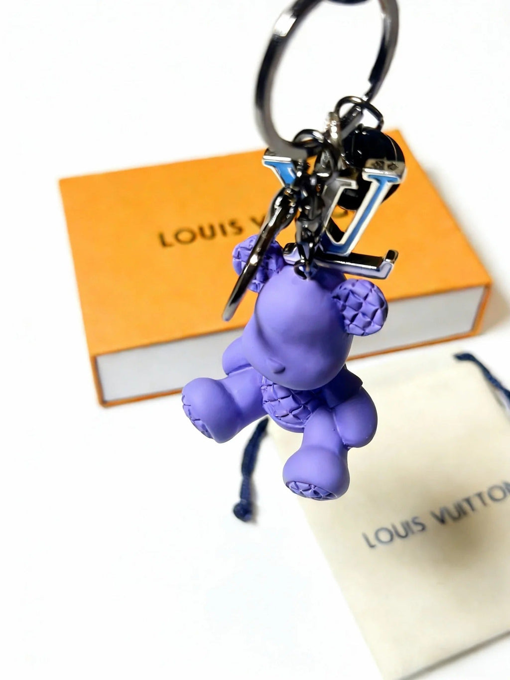LV Purple Bear Charm