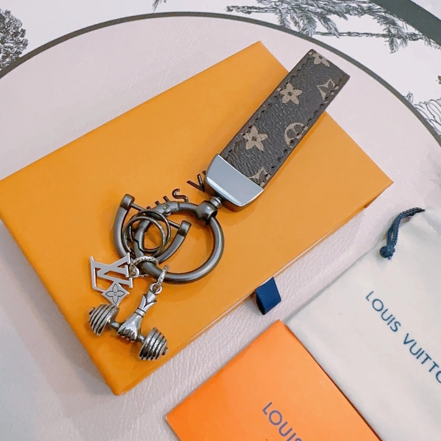 LV Dumbbell Charm