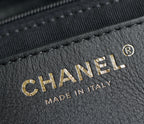 Chanel Hobo Backpack Max Large Black Calfskin