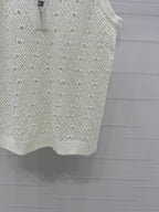 CHANEL SLEEVELESS OPEN-KNIT VEST 274858