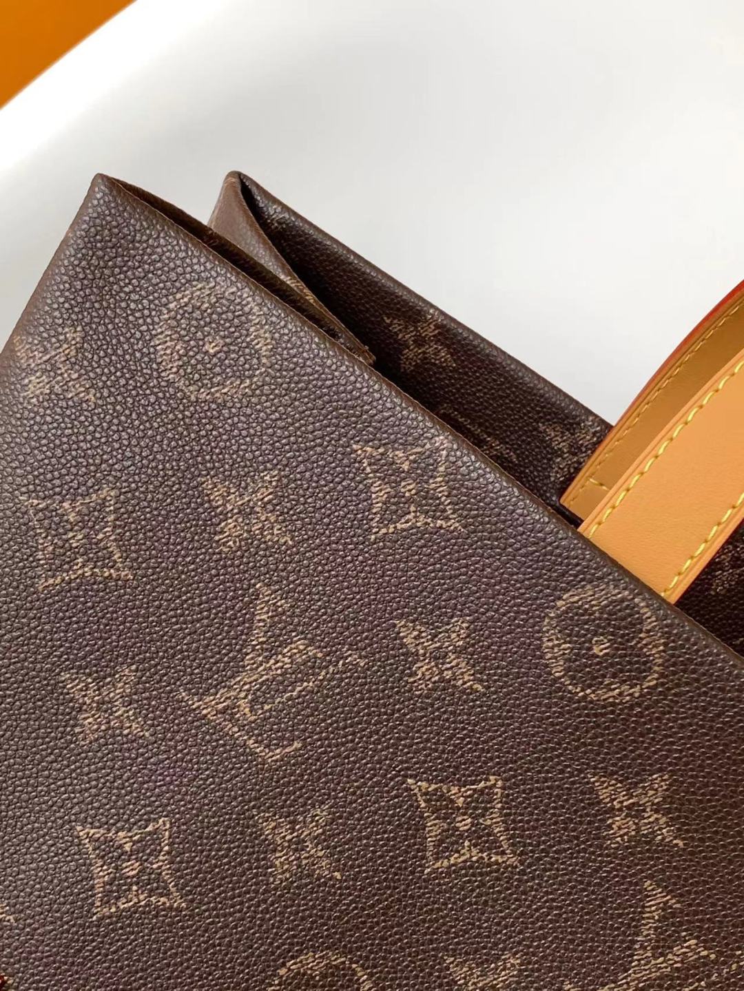 LV Shopper Tote MM 40cm Brown Monogram Canvas GHW